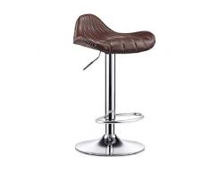 YouYou-YC Tabouret De Bar, Chaise De Bar, Chaise Comptoir, Cuisine Petit Déjeuner Haut Tabouret, Courbé 3-angle Coussin Electroplated Stable Base Rotation Lift 61-81cm 3 Couleurs (Color : Brown)