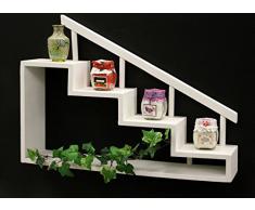 DanDiBo Casse dimprimerie 12269 escalier 45 cm Etagère murale Vitrine de collection Vitrine Etagère Console