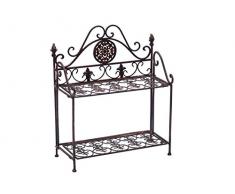 Étagère Murale Fer Brun Style Antique 48cm Brun