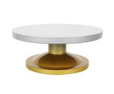 Platine tournante de poterie, roue de poterie en métal professionnelle Table tournante accessoire de machine en céramique pour la modélisation de largile Sculpture Fabrication de gâteaux(23cm)