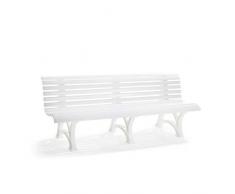 Blome Banc dextérieur en Plastique Blanc à 13 Lames - Largeur 2000 mm