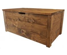 TOTAL WOOD 2012 Coffre Banc de Rangement en Bois enterieur Exterieur Jardin 100x40x45 cm également