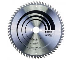 Bosch 2608640665 Lame de scie circulaire Optiline Wood pour scies circulaires de table Ø 250 mm, 60 dents,1 pièce