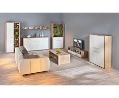 Matelpro-Table basse rectangulaire contemporaine chêne sonoma Sylvano II