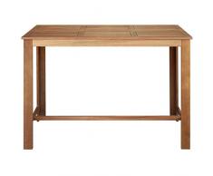 vidaXL Table de Bar Bois dAcacia Solide 150x70x105 cm Table à Manger Cuisine
