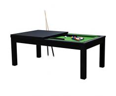 Rendez vous déco Table de Billard rectangulaire Convertible Noire Tapis Vert