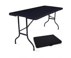 Rekkem Table Pliante Noire 180 x 75 x 74 cm