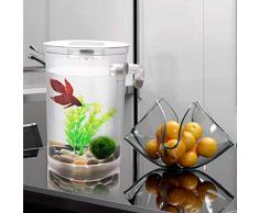 FairOnly Mini Aquarium Auto-nettoyant pour décoration de Table