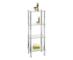 Wenko 15853100 Étagère dAngle Quadrangle 4 Étages Yago
