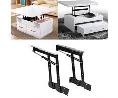 1 Paire De Gaz Hydraulique Pliant Ascenseur Mécanisme de Plateau Relevable Lift Up Supérieure Basse Table De Levage Cadre Bureau Mécanisme Quincaillerie Montage Ressort Charnière Ressort Support