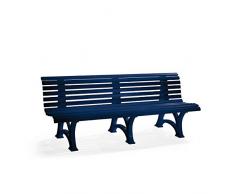 Blome Banc dextérieur en Plastique Bleu Acier à 13 Lames - Largeur 2000 mm