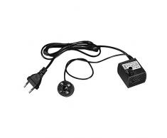 Fesjoy 350L/H 5W Pompe à Eau Submersible avec 4 LED lumière Ultra Silencieux pour étang Aquarium Fish Tank Fontaine de Table Hydroponics 4.9ft (1.5m) Cordon dalimentation Aquarium Water Pump