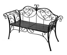 AHHC Banc Jardin Banquette en Fer forgé 133 * 49 * 90cm