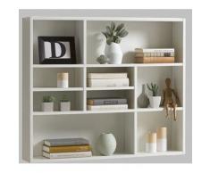 FMD Moebel 269-001 Mika Etagère Murale avec 9 Compartiments Bois Blanc 90 x 16 x 78,5 cm
