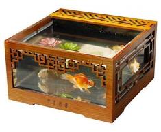 MTCWD Bureau Aquarium Table Fish Tank Décoration Humidification Paysage Naturel Décoration Dintérieur Fontaine (Size : 25x25x41cm)