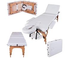 Massage Imperial® Chalfont -Table de massage Portable pro luxe - 3 Zones - Panneaux Reiki - Légère - Couleur : Ivoire Blanc