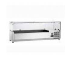 Bartscher - Présentoir réfrigéré vitrine en verre - - L 1800 x P 340 x H 425 mm - 8 x GN 1/4