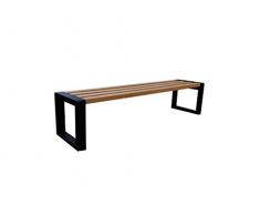 Banc dextérieur Grande sans dossier, robuste et résistant aux intempéries, bois et métal (galvanisé). Plusieurs tailles et couleurs, apporte de lordre et de propreté dans toutes les villes. Noisette