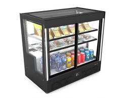 Vitrine Réfrigérée Droite Série COMPAK Accès Porte Avant/Arrière - 1015x950 mm - SAYL -