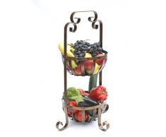 Corbeille à fruits à étages 10-320 grille 62 étagère de cuisine avec 2 paniers corbeille à fruits