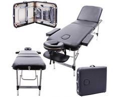 Massage Imperial® Richmond -Table de massage Portable pro luxe - Aluminum - 3 Zones - Couleur : Noir