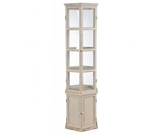 J-Line by Jolipa Vitrine d'angle blanchie Chic