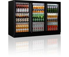 Réfrigérateur vitrine pour boissons sous banc 3 portières