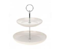 Étagère de 3 niveaux en porcelaine - plats de service - présentoir - corbeille à fruits