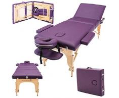 Massage Imperial® Chalfont -Table de massage Portable pro luxe - 3 Zones - Panneaux Reiki - Légère - Couleur : Violet