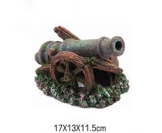 Mini Canon Aquarium Figure Bibliothèque Table Accessoires Résine Décor Reptile Box Shelter Trou Maison