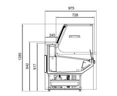 Vitrine Réfrigérée Horizontale dExposition - Froid Ventilé - AFI Collin Lucy - 1280 mm