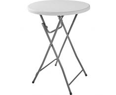 TecTake Table Haute de Bar bistrot Pliante | Bonne stabilité | (lxPxH) : env. 80 x 80 x 110 cm (1x Table | No. 402758)
