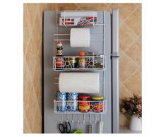 Yontree Étagère à Suspendre pour Refrigeratueur avec Ventouses Décoration du Fleur Panier à Suspendre Étagère à Epices Rangement Cuisine