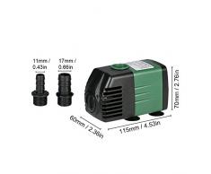 Decdeal Pompe à Eau1500L / H 25W Submersible pour les Fontaines de Table Aquarium Pond Water Gardens et Hydroponic Systems avec 2 Buses AC220-240V