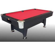 Table de Billard Noir Norman Light (Tissu Rouge)