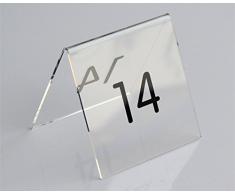 Earlywish 30pcs Tente style Acrylique Table Nombres de mariage Restaurant Cafe Bureau Connexion stand