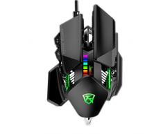JIANGU mécanique Mouse Filaire LOL Macro Métal La Frustration Gaming Mouse sans Banquette arrière Mouse