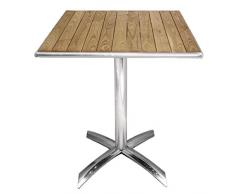 Table de bistro carrée rabattable Boléro Bois 730 x 600 x 600 mm Chaises de salle à manger terrasse Bar.