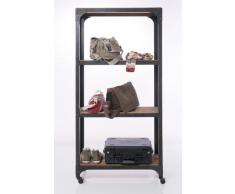 Kare 74523 Factory Étagère Mobile 181 x 86 x 36, métal, Épicéa