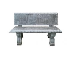 ARTISTICA GRANILLO Banc en béton, inertes en Pierre de Lave Taille 130 x 75 H77 cm.