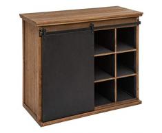 Paris Prix Atmosphera Créateur dintérieur - Buffet 1 Porte Coulissante Ygor 94cm Naturel