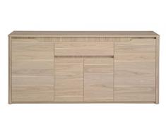 Enfilade coloris chêne dakota, H 85 x L 185 x P 45 cm -PEGANE-