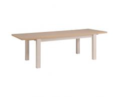 Salle à Manger Complète Frêne/Chêne - CRAFTY - L 256 x l 90 x H 78 - NEUF