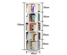 YXQ * Bibliothèque pivotante créative circulaire minimaliste moderne, blanc - 4 tailles disponibles Étagère à livres (taille : 5 layer)