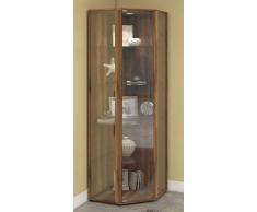 VCM Venedig Vitrine d'angle, Bois, Cœur De Noyer, 175 x 56,5 x 56,5 cm