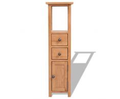 SENLUOWX Vitrine d'angle en chêne massif Marron 26 x 26 x 94 cm