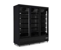 Vitrine Réfrigérée Murale Positive Noire - De 2 à 4 Portes - Combisteel - 1880 mm