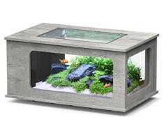 Aquarium table LED 130X75 cm béton ciré
