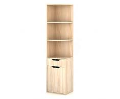 Nan Liang Locker Bibliothèque Bibliothèque Coin Cabinet Locker Salon Vitrine d'angle Triangle Cabinet Simple Sol Meuble étagères, Maple Cherry Wood, 30 cm