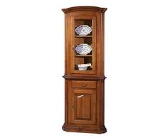 Dafnedesign.COM - Vitrine d'angle Style Classique (cm. L 85 - P. 58 - H. 212) (VGG)